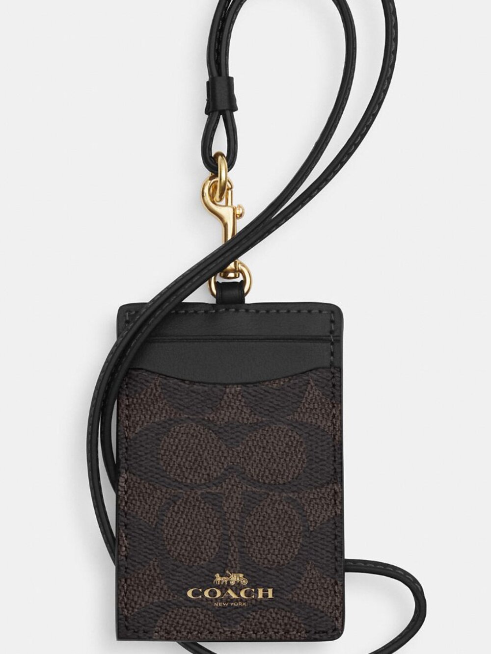 Coach  Id Lanyard In Signaure Canvas